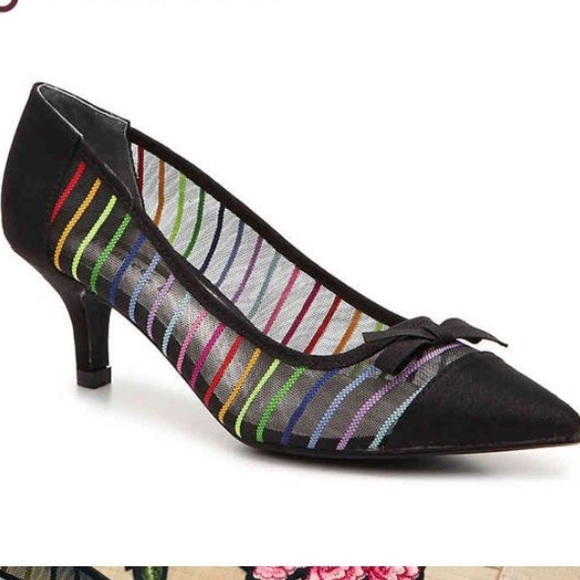J. Renee rainbow Buffey Kitten Heel Mesh Pumps - Picture 4 of 4